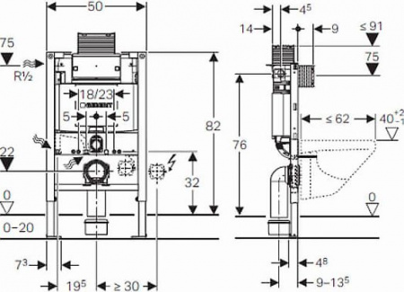 ������� ����������� ��� �������� Geberit Omega 12 111.003.00.1