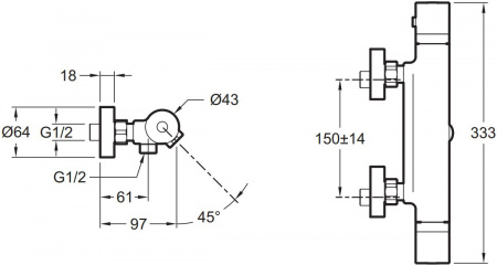 ��������� Jacob Delafon Rivoli E24325-CP ��� ����� � �����