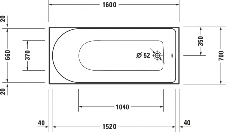 ��������� ����� Duravit D-Neo 700472000000000 160x70