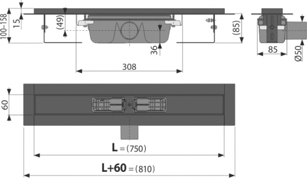   AlcaPlast APZ1BLACK 75   