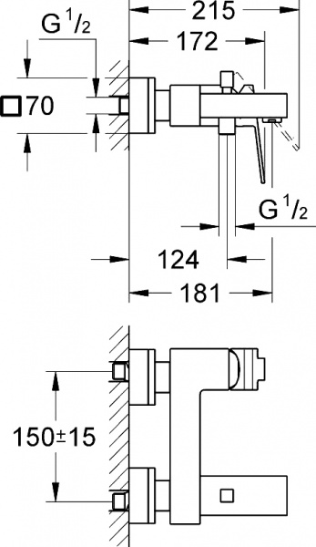��������� Grohe Sail Cube 23438000 ��� ����� � �����