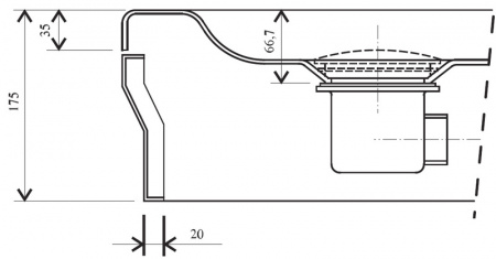 ����� ��� ������� Ravak Basic 90
