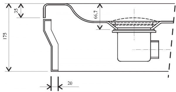 ����� ��� ������� Ravak Basic 90