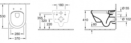     Villeroy & Boch Omnia Architectura 5684HRR1 alpin,  +     TECE TECEprofil 9380014 +     TECE TECEprofil Uni 2.0 9300302 +  