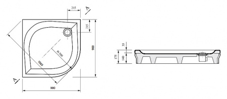 ������ ��� ���� Ravak Elipso-90 EX