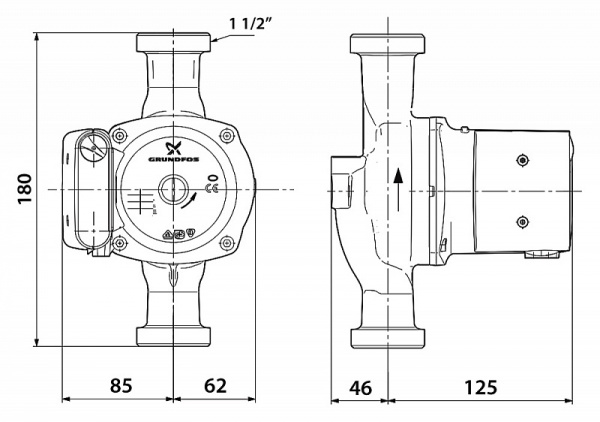 �������������� ����� Grundfos UPS 25-80 N 180