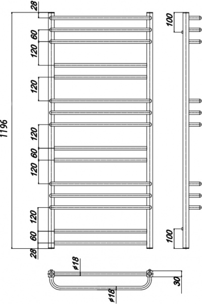����������������� ������� Ravak Cube 500x1200