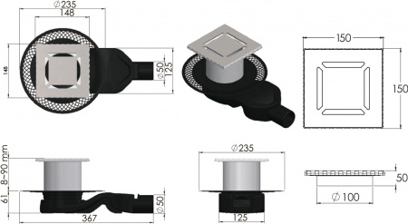   Berges Wasserhaus Platz Norma 090159 15x15 