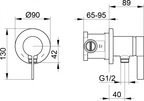 ��������� Keuco IXMO Solo 59552019521 � ���������� ������, ��� ����, ����
