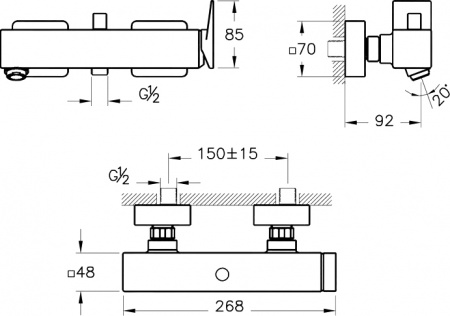 ��������� VitrA Brava A42613EXP ��� ����� � �����