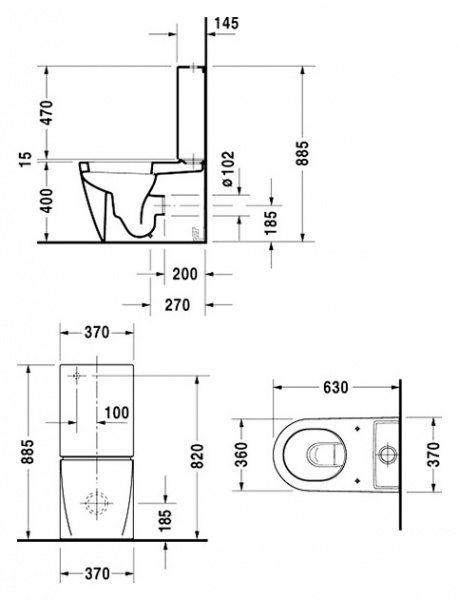 ����� ��� ������� Duravit Starck 2 09330000051 ������������ ��������