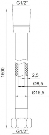 ������� ����� Iddis Shower Hose 04P15BLi19 1.5 �