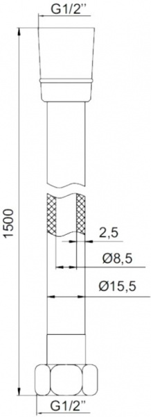 ������� ����� Iddis Shower Hose 04P15BLi19 1.5 �