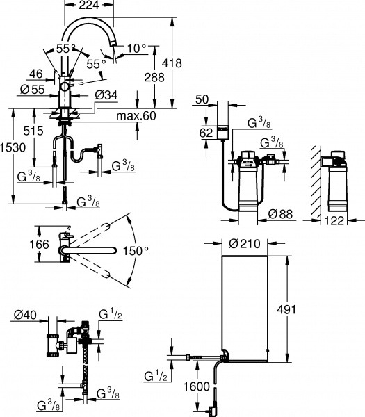 ��������� Grohe Red II Duo 30079DC1 ��� �������� �����, � ����������������