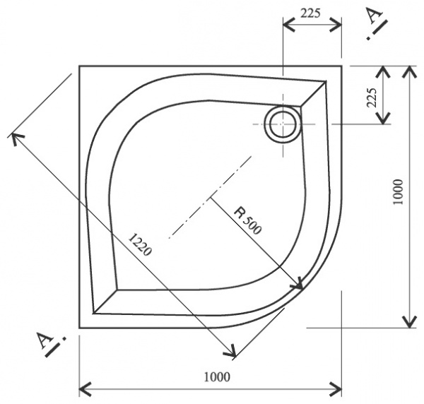 ������ ��� ���� Ravak ELIPSO-100 PAN