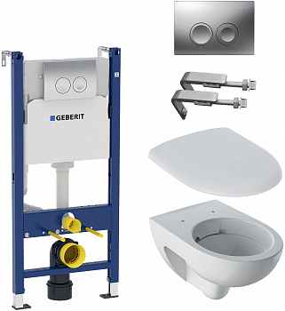 �������� ������� ����������� ��� �������� Geberit Duofix Delta 458.124.21.1 3 � 1 � ������� ����� + ������ ��������� Renova 500.801.00.1 � �����������