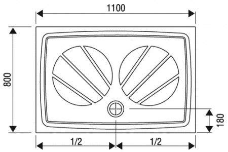 ������ ��� ���� Ravak GIGANT PRO 110x80