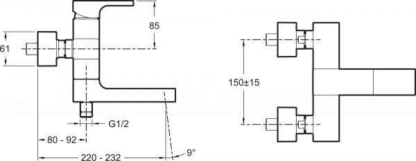 ��������� Jacob Delafon Strayt E45370-CP ��� ����� � �����
