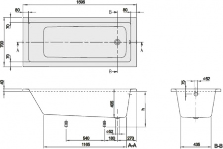��������� ����� Villeroy & Boch Targa Plus Solo UBA167NES2V01+U99740000 160�70, � �������