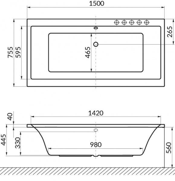��������� ����� Excellent Pryzmat WAEX.PRY15.RELAX 150x75