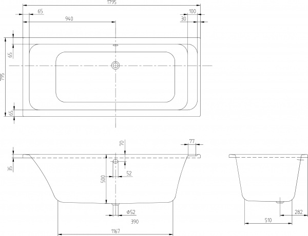 ��������� ����� Villeroy & Boch Omnia Architectura UBA180ARA2V-01 180x80 ���������� �����
