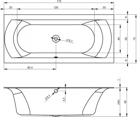 ��������� ����� Riho Linares 170x75 R