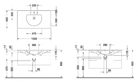 �������� Duravit Darling New 0499100000 (103 ��)