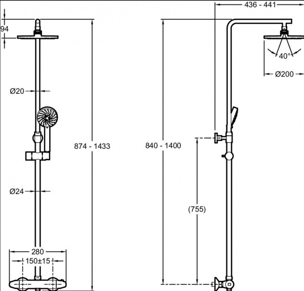 ������� ������ Jacob Delafon Brive E24322-CP