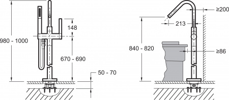 ��������� Jacob Delafon Stillness E97344-CP ��������� ��� ���������� �����