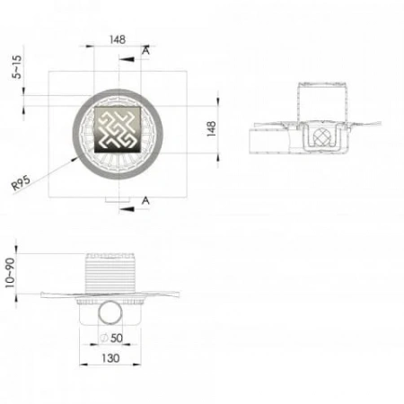 ���� �������� ZENTRUM Antik 150�150 ����������� ����� , ������� ������ ������ 092365