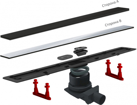   Pestan Confluo Frameless Line 450 black glass