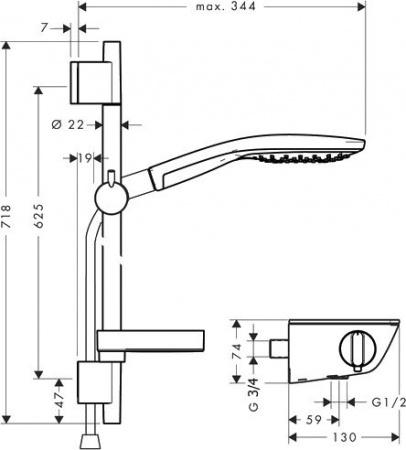 ������� �������� Hansgrohe Ecostat/Raindance Select S 150 27036400