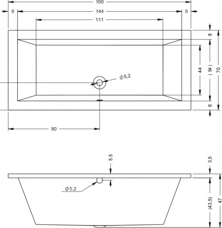 ��������� ����� Riho Lusso 160x70