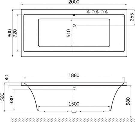 ��������� ����� Excellent Pryzmat 200x90