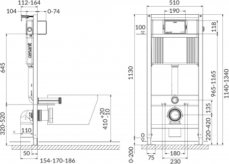 ������� ����������� ��� �������� Cersanit Aqua P-IN-MZ-AQ50-SL-PN-QF-GL