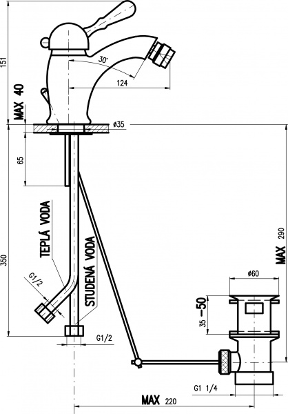  Rav Slezak Labe Mosaz L045.5SM  