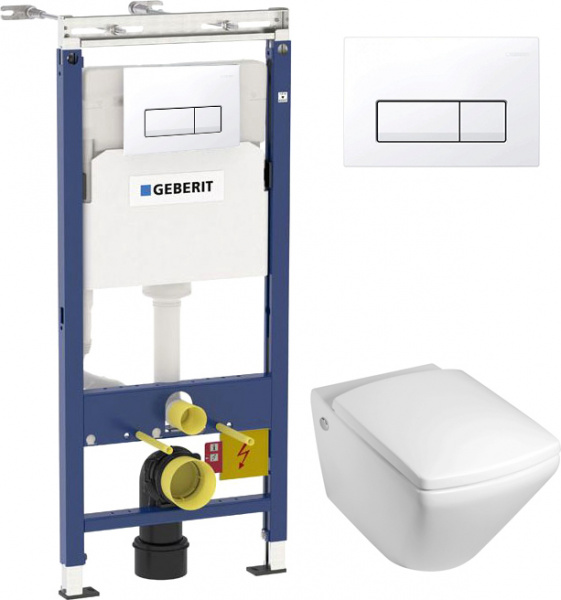 ��������  ������ ��������� Jacob Delafon Escale E1306 + ������� ����������� ��� �������� Geberit Duofix ���������� 458.125.11.1 4 � 1 � ������� �����