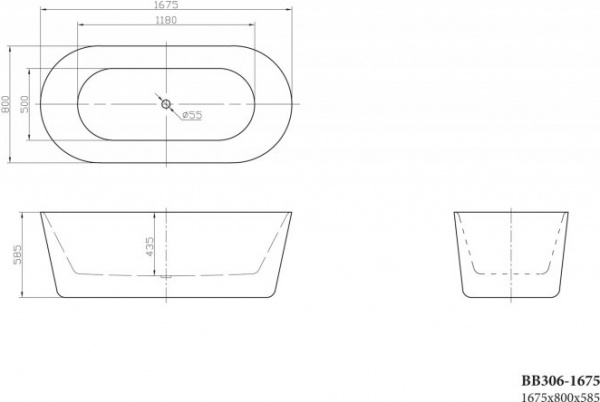 ��������� ����� BelBagno BB306-1675 170x80