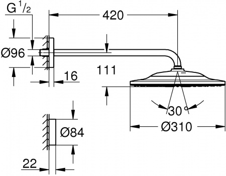 ������� ��� Grohe Rainshower 310 SmartConnect 26640000 � ������� �������������� ����������