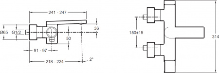 ��������� Jacob Delafon Composed E73095-CP ��� ����� � �����