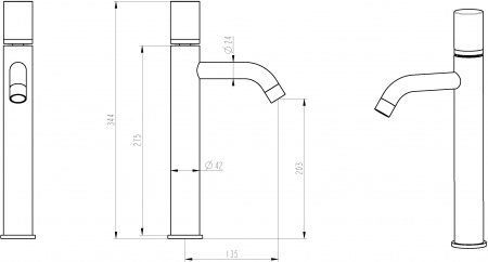 ��������� Boheme Stick 122-WCR ��� ��������, white diamond chrome