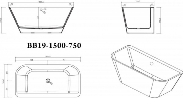 ��������� ����� BelBagno BB19-1500-750 150x70