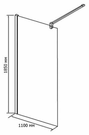 ������� ����������� RGW Walk In WA-02 1100x1850 ������� ����, ������ ������