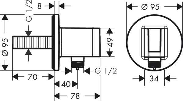 ��������� ����������� Axor FixFit Porter 36733000 � ���������� ��� ����