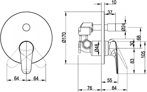 ��������� Villeroy & Boch O.novo Start TVS10535311061 ��� ����� � �����
