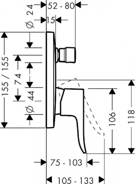 ��������� Hansgrohe Metris 31454000 ��� ����� � �����