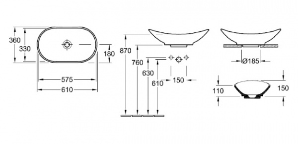 �������� Villeroy & Boch My Nature 4110 60 R1 alpin