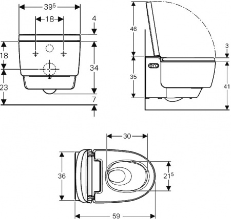 ������ ��������� Geberit AquaClean Mera Classic 146.204.11.1 ���������� �����