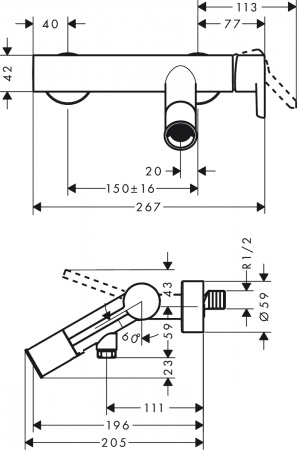 ��������� Axor Starck 10465000 ��� ����� � �����