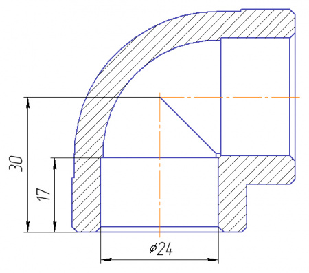 �������� Kalde 3212-elb-250000 90� 25 ��